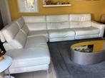 Natuzzisalon in wit leder, Huis en Inrichting, Ophalen, Gebruikt, Leer, Modern
