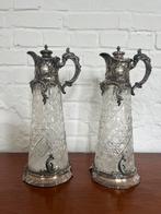 2 zilveren wijnkannen / karaf, Ophalen of Verzenden