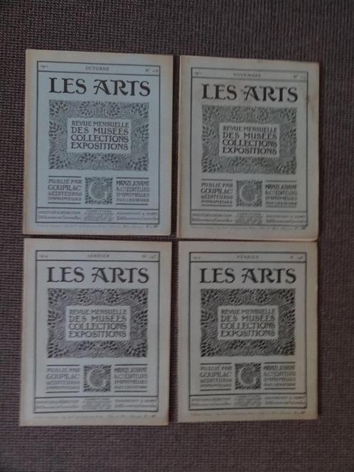 4 x les Arts nr 118, 119, 145 en 146 van1911 en 1914,128 blz, Boeken, Kunst en Cultuur | Beeldend, Gelezen, Beeldhouwkunst, Verzenden