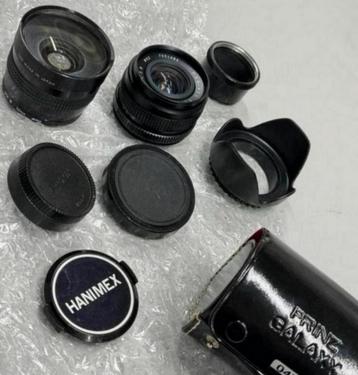 Hanimex mc f=28 52 7051686 + aico wider fisheye ser-vii 52mm beschikbaar voor biedingen