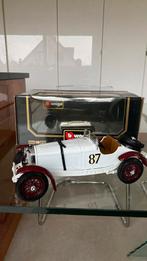 Mercedes Benz SSKL CARRACIOLA 1931 1:18 nikkel in doos, Nieuw, Burago, Auto