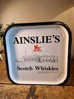 Blikken dienblad plateau Ainslie's scotch Whisky, Verzamelen, Gebruikt, Ophalen of Verzenden