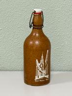 Stenen kruik beugel Sint Pieter Puurs stoneware bier fles, Verzamelen, Biermerken, Ophalen of Verzenden