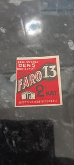 Oud bieretiket faro 13 br. DENS st Antonius booischot, Verzamelen, Ophalen of Verzenden, Zo goed als nieuw