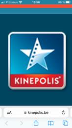 1 code pour kinepolis, Tickets & Billets, Places de cinéma, Une personne