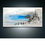 " HomeTown " prachtig Acrylschilderij, Ophalen of Verzenden