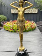 Bronzen dansende dame D.H Chiparus 50 cm! gepolijst brons, Antiek en Kunst, Kunst | Beelden en Houtsnijwerken, Ophalen of Verzenden