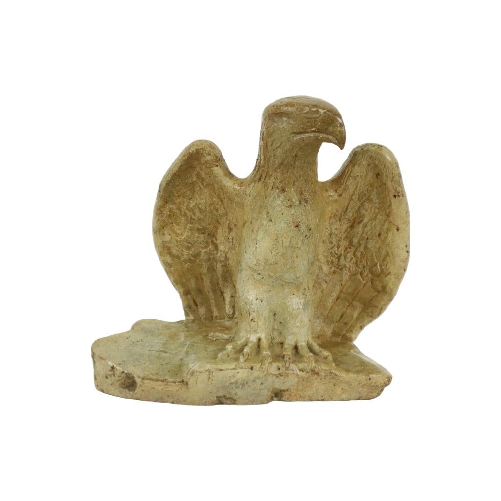 Vintage Adelaar Arend Sculptuur Beeld Handgemaakt Speksteen, Verzamelen, Beelden en Beeldjes, Gebruikt, Dier, Ophalen of Verzenden
