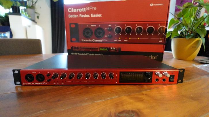 Focusrite Clarett 8Pre – Professionele Interface (Topstaat), TV, Hi-fi & Vidéo, Appareils professionnels, Comme neuf, Audio, Enlèvement ou Envoi