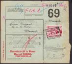 1948 - BELGIË - Spoorwegdocument Postpakket + LUSTIN, Verzenden, Zonder envelop, Gestempeld, Treinen