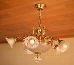 kroonluchter lamp plafond stras glas, Glas, Gebruikt, Ophalen of Verzenden