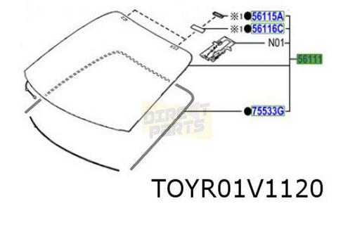 Toyota Yaris Cross (8/21-) voorruit (bij HUD) Origineel! 561, Auto-onderdelen, Ruiten en Toebehoren, Toyota, Nieuw, Ophalen of Verzenden