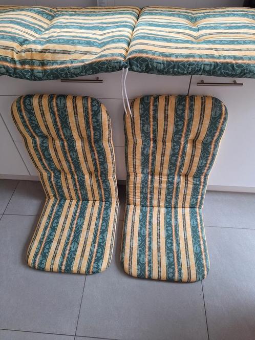 2 Retro tuinstoel kussens hoge rug + voor ligbed, Tuin en Terras, Tuinstoelen, Verzenden