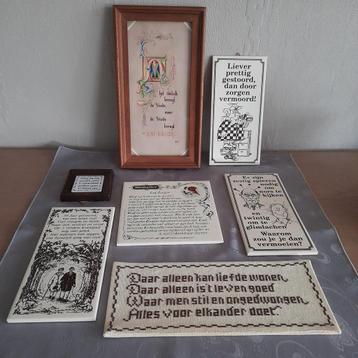 Lot van 7 vintage  spreuken .  beschikbaar voor biedingen
