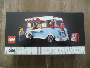 Lego Icons 40681 Retro foodtruck, Ophalen of Verzenden, Zo goed als nieuw, Complete set, Lego