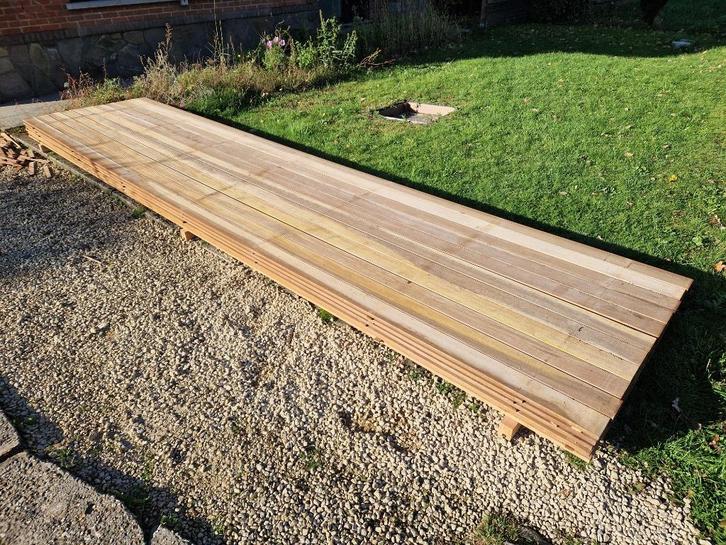 IPE geschaafde planken 4,5 meter 24m2, Doe-het-zelf en Bouw, Hout en Planken, Nieuw, Plank, Overige houtsoorten, 300 cm of meer