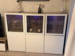 Beau meuble de salon blanc avec vitrine, Huis en Inrichting, Ophalen, Gebruikt, 50 tot 100 cm, Contemporain