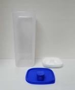 Tupperware™ « Schenkkan vierkant + filter » wit & blauw, Huis en Inrichting, Verzenden, Nieuw, Wit, Bus of Trommel