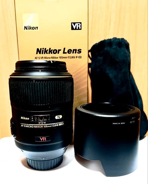 Af-S Micro Nikkor VR Macro 105mm f/2.8 G IF ED, Audio, Tv en Foto, Foto | Lenzen en Objectieven, Zo goed als nieuw, Macrolens