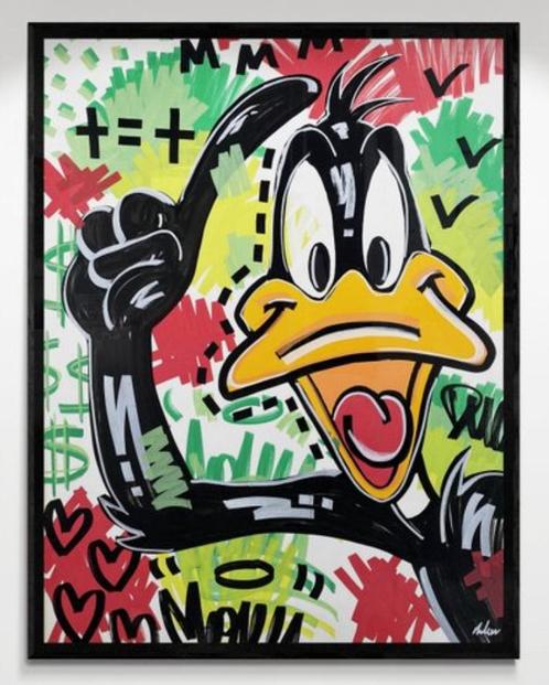 Harleen : oeuvre unique 80 par 104 cm avec certificat, Antiek en Kunst, Kunst | Designobjecten, Ophalen of Verzenden