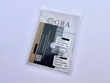 Moissanite 2ct 8mm Met GRA Certificaat VVS1 D NIEUW beschikbaar voor biedingen