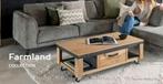 Henders & Hazel Farmaland salontafel voor de woonkamer120x60, Ophalen, 100 tot 150 cm, Eikenhout, 50 tot 100 cm