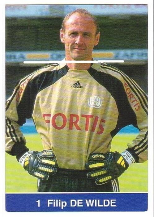 RSC Anderlecht / Foto 1 Filip De Wilde / RSCA, Verzamelen, Sportartikelen en Voetbal, Gebruikt, Spelerskaart, Verzenden