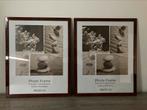 2 vintage fotokader bruin 50/40 cm, Huis en Inrichting, Woonaccessoires | Lijsten, Ophalen of Verzenden, Zo goed als nieuw