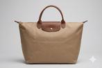 Longchamp Le Pliage maat L beige, Handtassen en Accessoires, Ophalen of Verzenden, Zo goed als nieuw, Beige, Overige typen