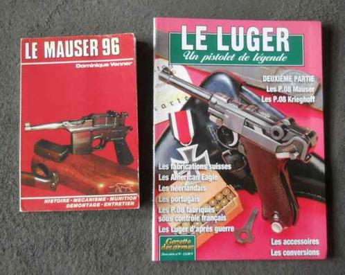 Le Luger un pistolet de légende + Le Mauser 96, Verzamelen, Militaria | Algemeen, Ophalen of Verzenden