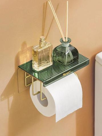 Groene toiletrolhouder