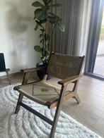 Kave home Geralda fauteuil in acaciahout, Ophalen, 75 tot 100 cm, Zo goed als nieuw, 50 tot 75 cm