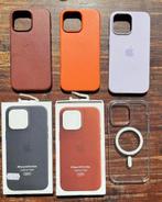 iPhone 14 Pro Max officiële leren hoesjes Apple + doos, Ophalen, Zo goed als nieuw, IPhone 14 Pro