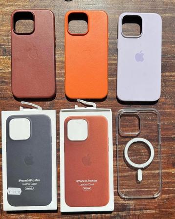 iPhone 14 Pro Max officiële leren hoesjes Apple + doos beschikbaar voor biedingen