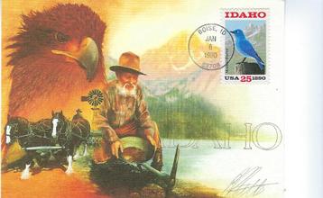 Postzegels USA Maximum Kaart 06/01/1990 : Idaho 