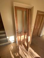 Grenen binnendeur met glas en omkasting, Ophalen, Zo goed als nieuw
