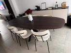 Eettafel Lissabon Bruin Ovaal 240cm, Huis en Inrichting, Ophalen, 200 cm of meer, 50 tot 100 cm, Zo goed als nieuw
