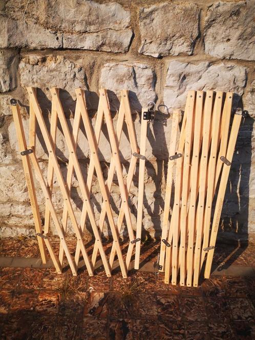 Barrière bois accordéon, Kinderen en Baby's, Traphekjes, Gebruikt, Hout, Ophalen