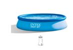 Piscine auto-portante Intex ronde, 396x84cm, Ophalen, Zo goed als nieuw, Filter