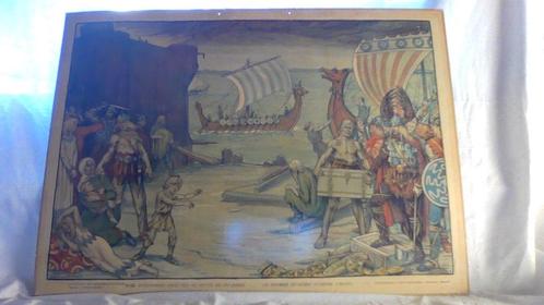 affiche scolaire Van Offel : Normands Anvers, Antiquités & Art, Antiquités | Cartes scolaires, Histoire, Enlèvement