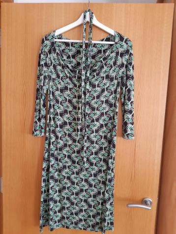 Zwangerschapsjurk zwart / groen Fragile (Maat S), Enlèvement ou Envoi, Taille 36 (S), Robe, Porté