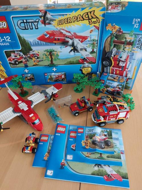 Lego brandweer super set 66426 (4209 + 4427 + 4208), Kinderen en Baby's, Speelgoed | Duplo en Lego, Zo goed als nieuw, Lego, Complete set