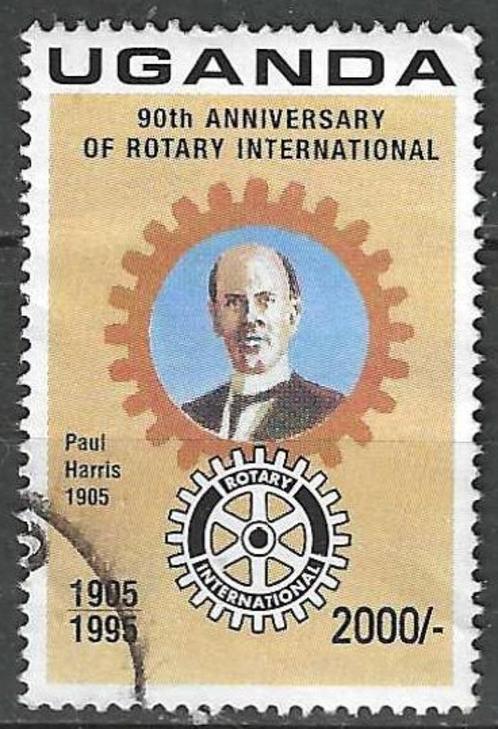Uganda 1995 - Yvert 1214 - Paul Harris - Rotary Club (ST), Timbres & Monnaies, Timbres | Afrique, Affranchi, Autres pays, Envoi