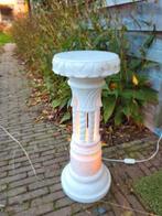 Vintage Albast Pilaar Met Lamp, Ophalen