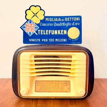 VINTAGE BUIZENRADIO TELEFUNKEN MIGNONETTE B 1953 ZELDZAAM beschikbaar voor biedingen