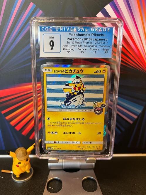 Yokohama's Pikachu (SM-P 283) ) CGC 9, Hobby en Vrije tijd, Verzamelkaartspellen | Pokémon, Nieuw, Losse kaart, Ophalen of Verzenden
