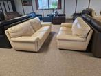 BEIGE BUFFELLEDEREN SALON 3 EN 2 ZIT, Enlèvement, Utilisé, Cuir