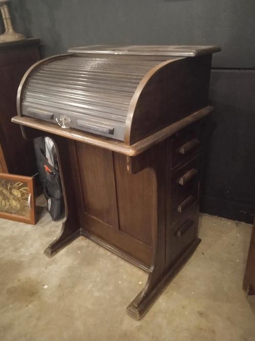 The " Amyl " roll top desk / rolluik bureau, Huis en Inrichting, Kasten | Secretaires, Gebruikt, Ophalen