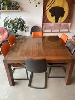 Houten tafel vierkant, Huis en Inrichting, Tafels | Eettafels, 100 tot 150 cm, 100 tot 150 cm, Gebruikt, Eikenhout