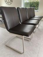 Eetkamerstoelen 4 st, Ophalen, Zo goed als nieuw, Leer